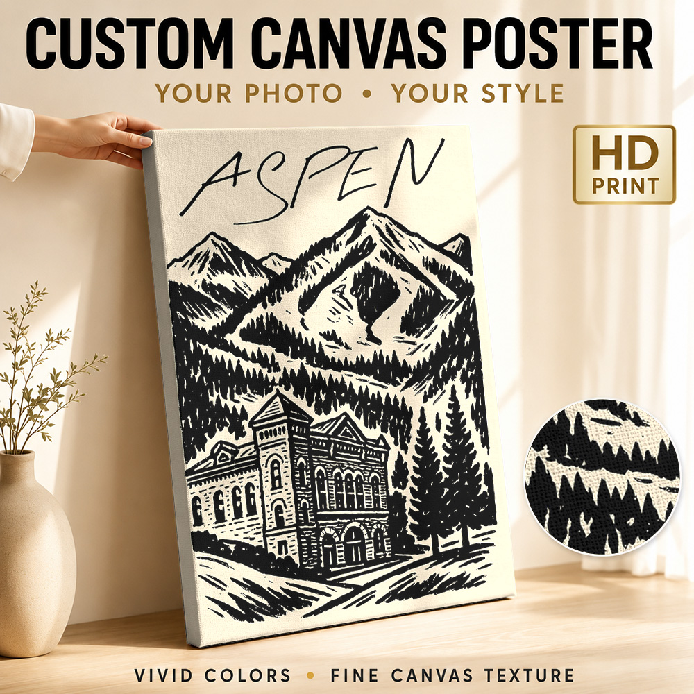 Vintage Collectible Posters - Aspen Vintage Ski Canvas Print Poster