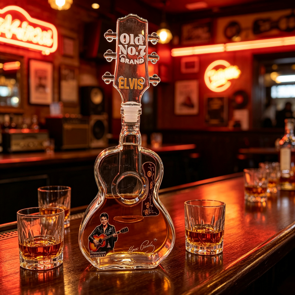 Elvis Presley Guitar Shaped Gl - огляд і ціна Vintage Collectible Bottles