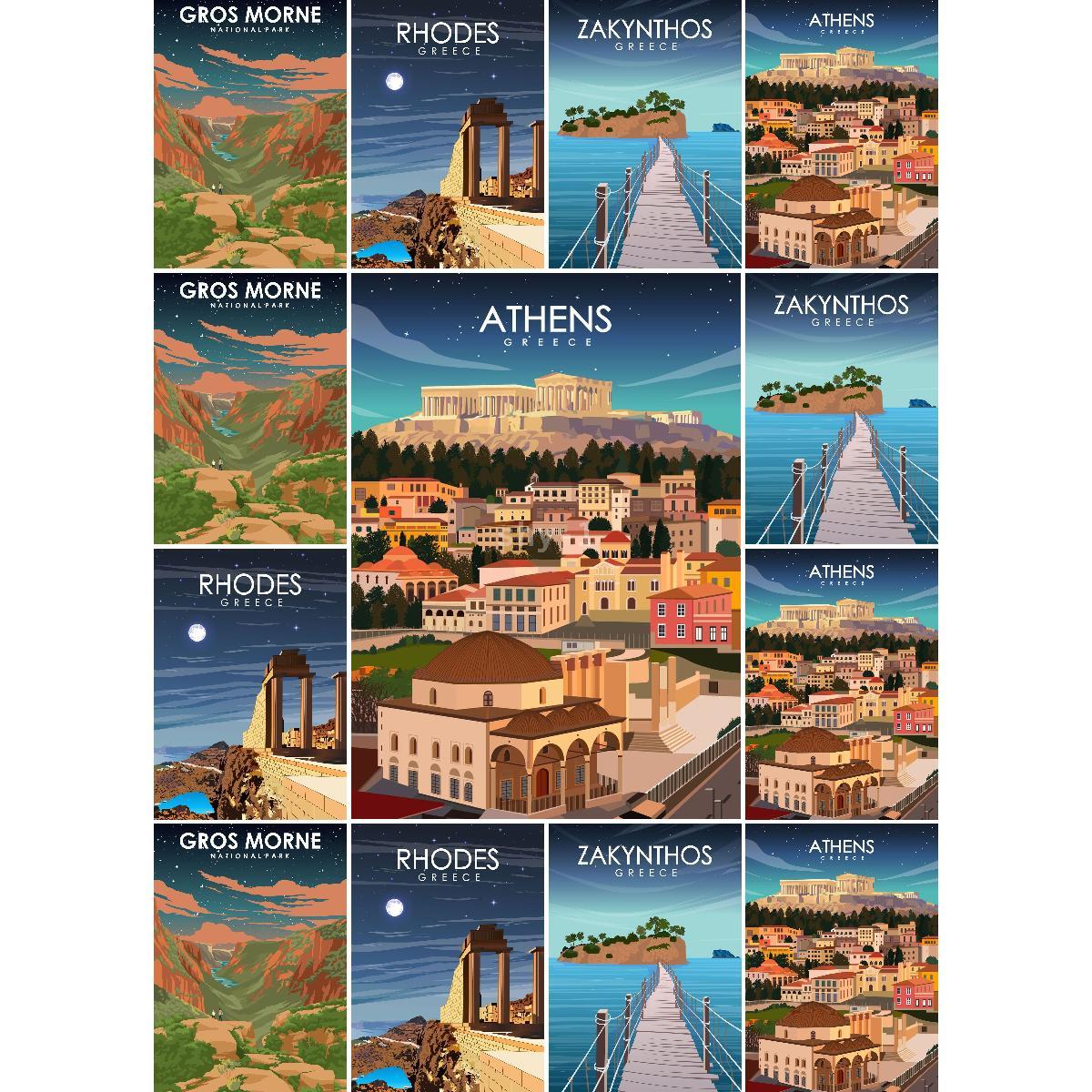Vintage Athens Greece Travel P - огляд і ціна Vintage Collectible Posters