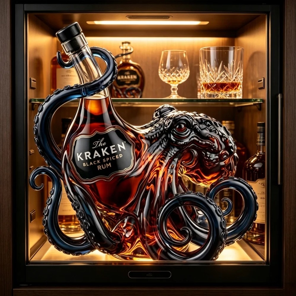 Vintage Kraken Octopus Rum Bot - огляд і ціна Vintage Collectible Posters