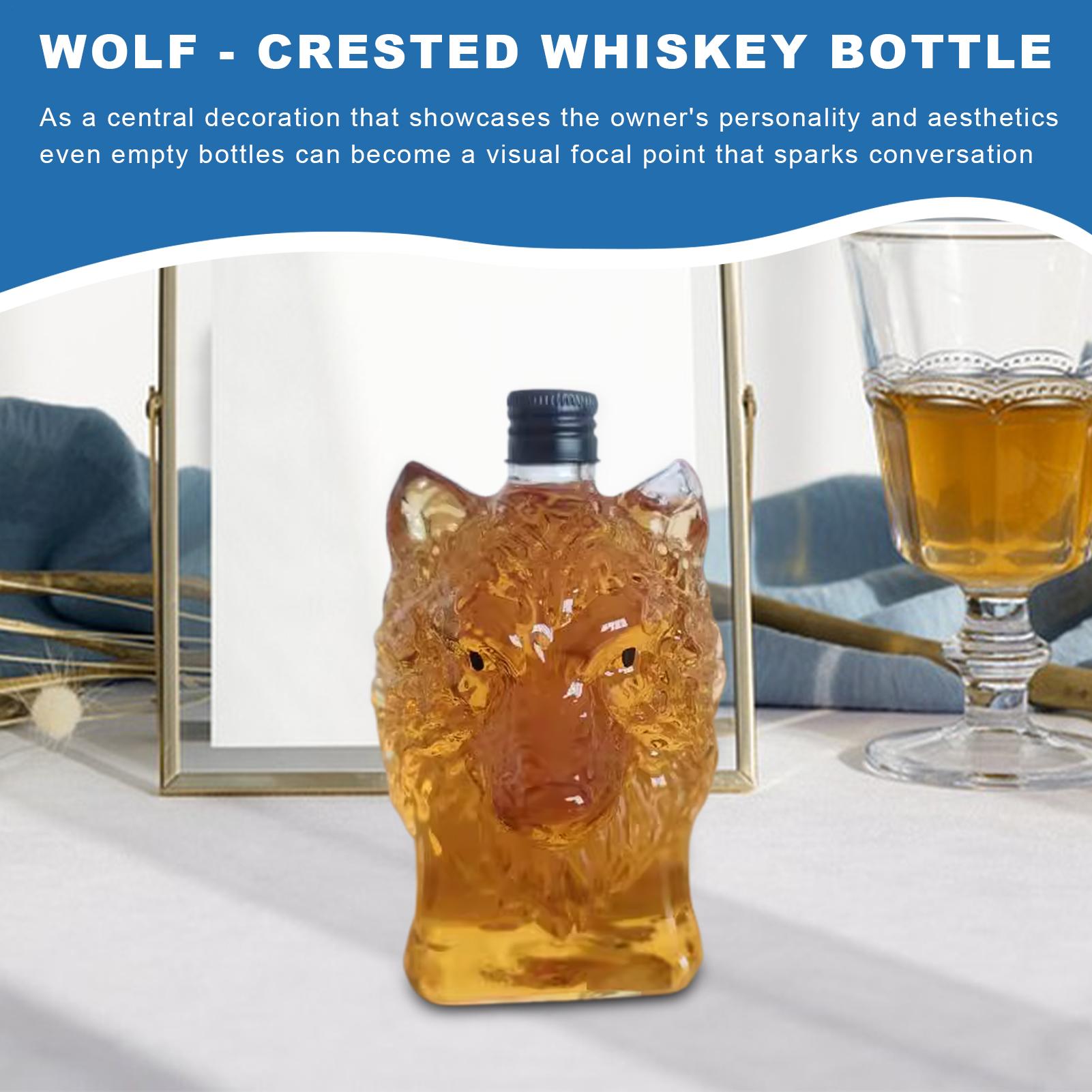 Whiskey Bottle Wolf Shape Wine - огляд і ціна Vintage Collectible Bottles