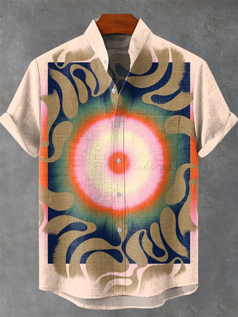 Men's Short Sleeve Linen Shirt - огляд і ціна Vintage Collectible Shop