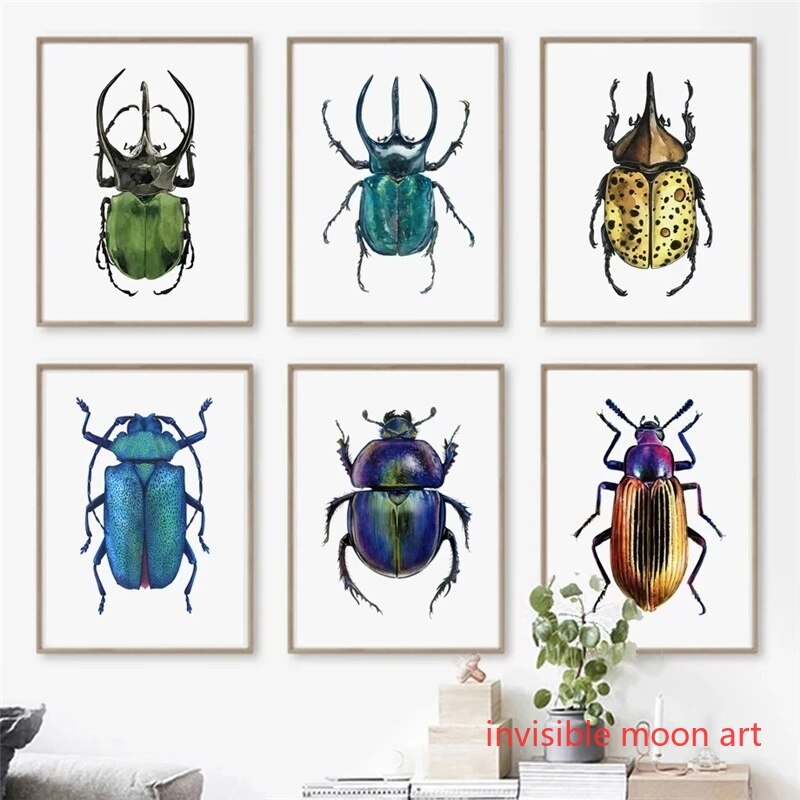 Vintage Insect Art Colorful Be - огляд і ціна Vintage Collectible Posters