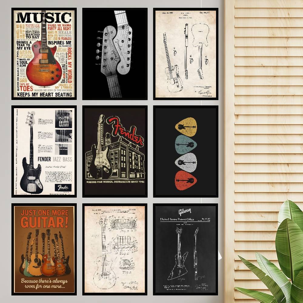 Guitar Collection Self-adhesiv - огляд і ціна Vintage Collectible Posters