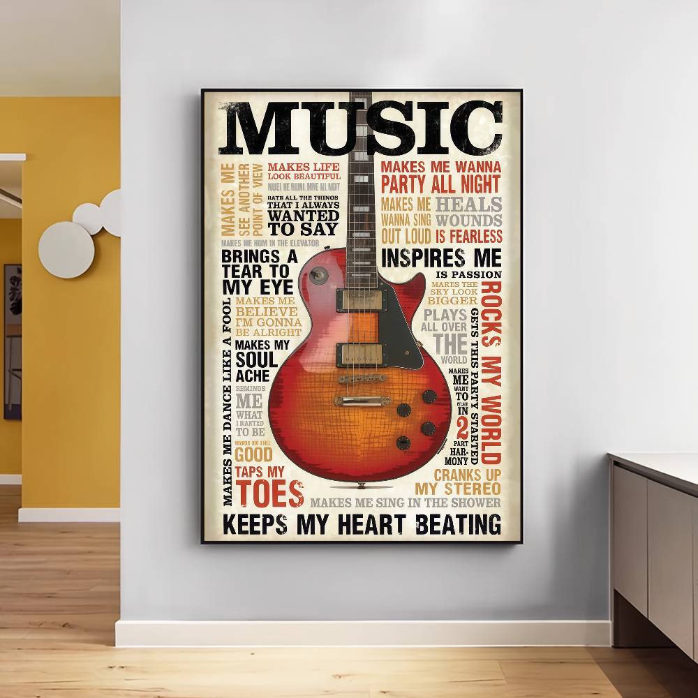 Guitar Collection Self-adhesiv - огляд і ціна Vintage Collectible Posters
