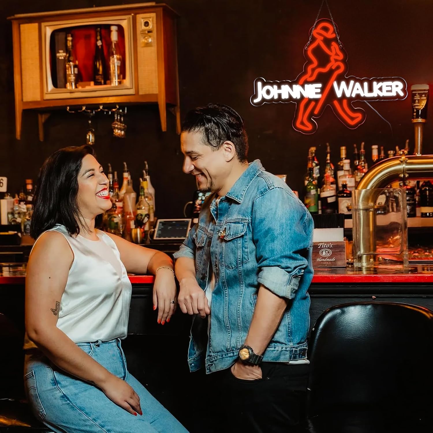 JOHNNIE WALKER Neon Sign LED V - огляд і ціна Dc Vintage And Collectible Toys